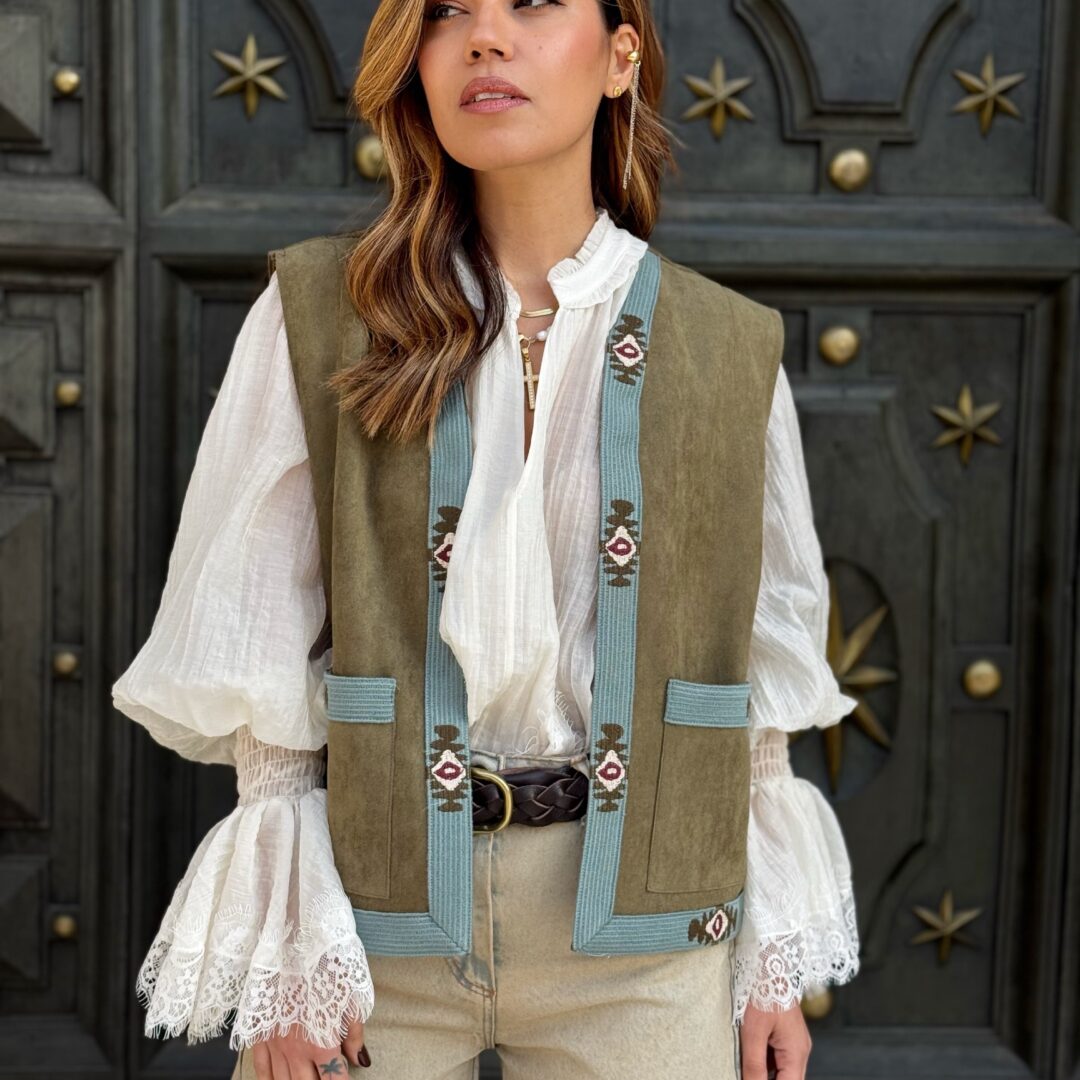 Gilet suede