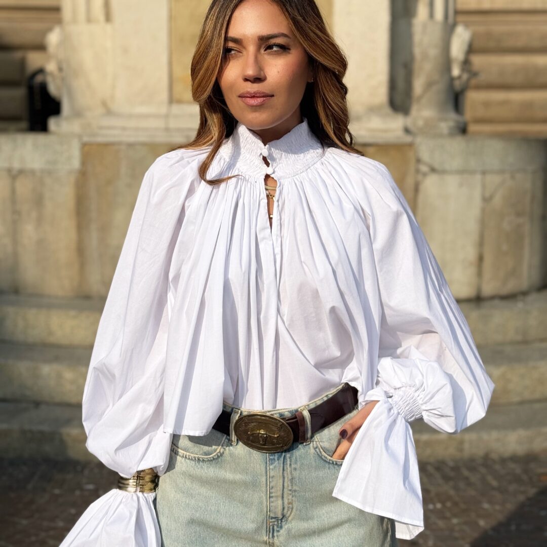 Camicia collo alto