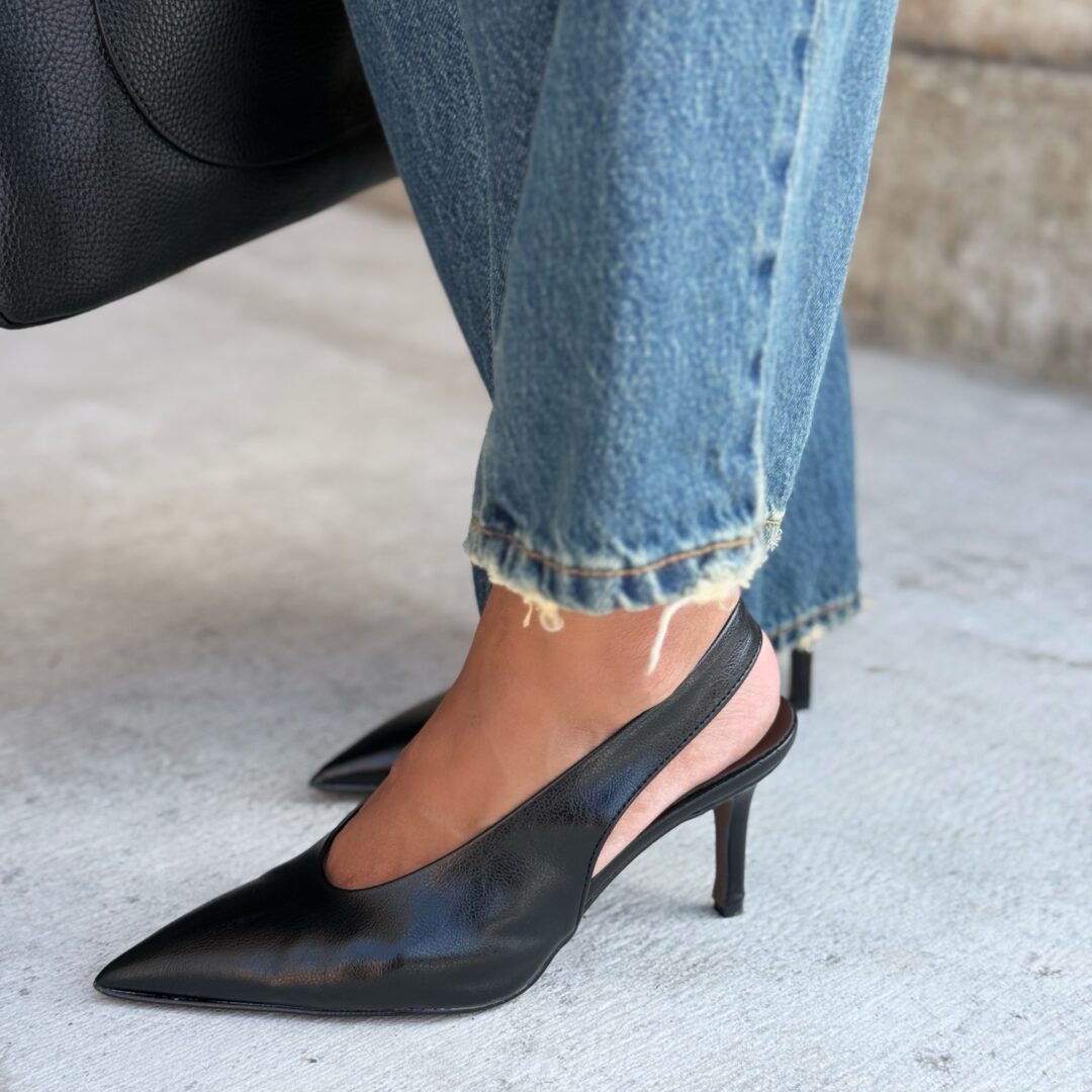 Slingback pelle